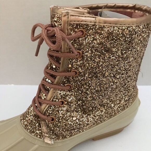 Sugar Boots Women's Size 8 Rose Gold Shearling Lined Duck Boots NIB - Picture 12 of 14